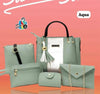 Women's PU Leather Plain Hand Bag Set